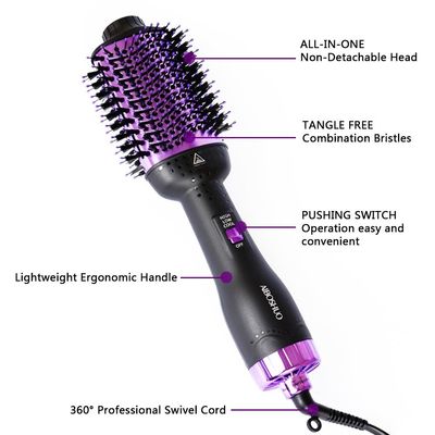1000w ABS Ionic Gốm chải tóc Máy sấy tóc một bước và Bộ tạo kiểu tóc