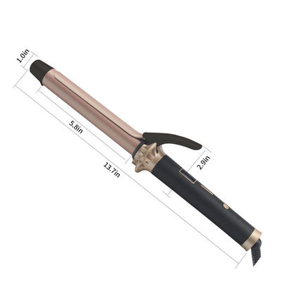 Thùng gốm 19mm Máy uốn tóc điện Wand có thể điều chỉnh nhiệt độ cho tóc dài