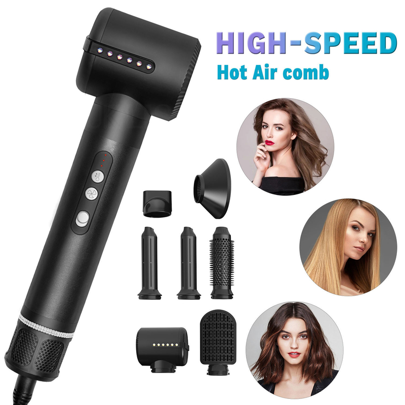 Máy sấy tóc 7 trong 1 Volumizer Bộ máy sấy tóc tốc độ cao không chổi than Bộ máy sấy tóc nhanh không chổi than